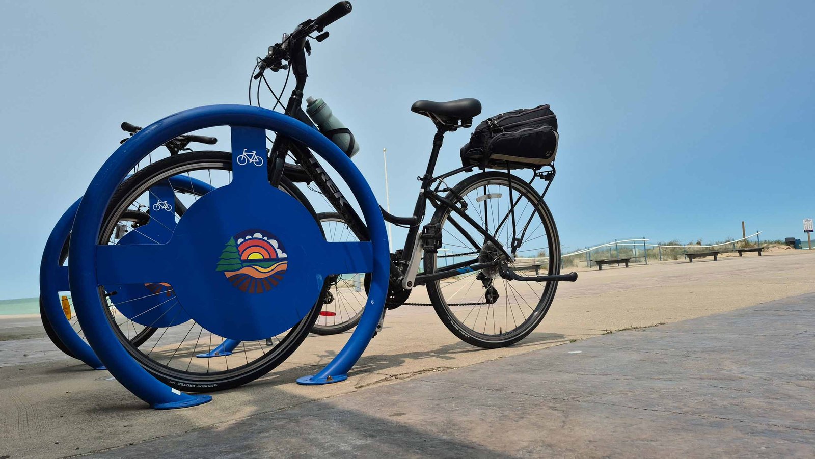 Bike stand at Main Beach, Grand Bend